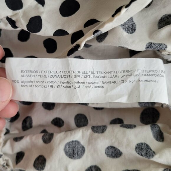 ZARA s/s Polka Dot Puff Sleeve Mini Dress Size M - Picture 15 of 16